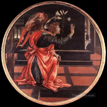 フィリッピーノ・リッピ Painting - 受胎告知のガブリエル 1483年 クリスチャン・フィリッピーノ・リッピ